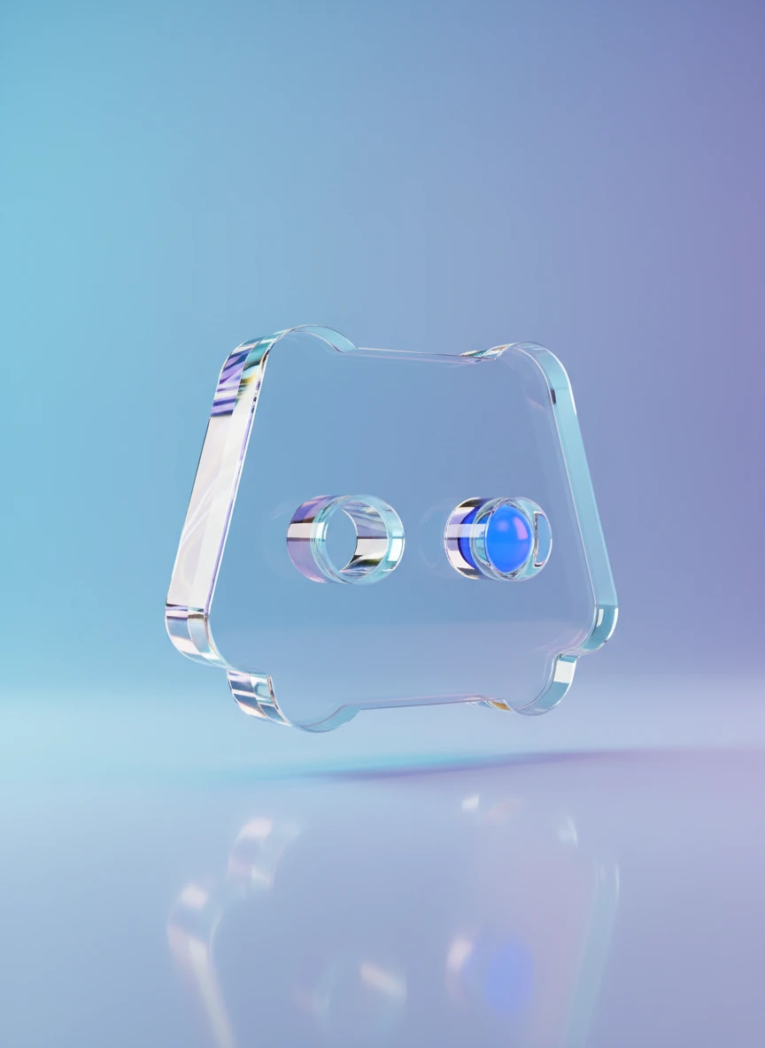 3D Glass Realistic Discord Logo Generator