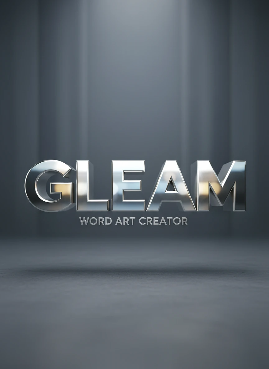 3D Metallic Letters