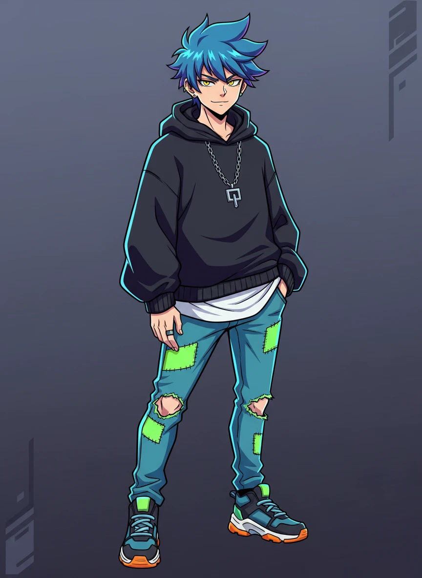 Anime Boy with Street Style