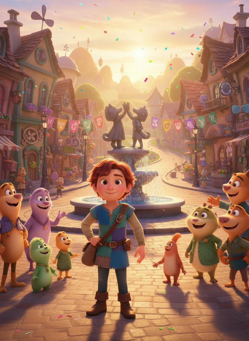 Cheerful Small-Town Hero