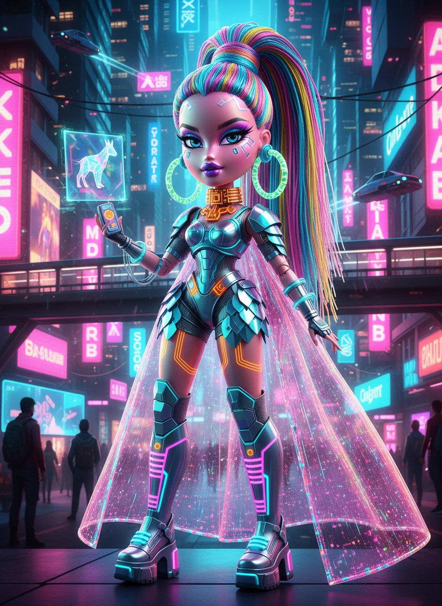 Cyberpunk City Doll