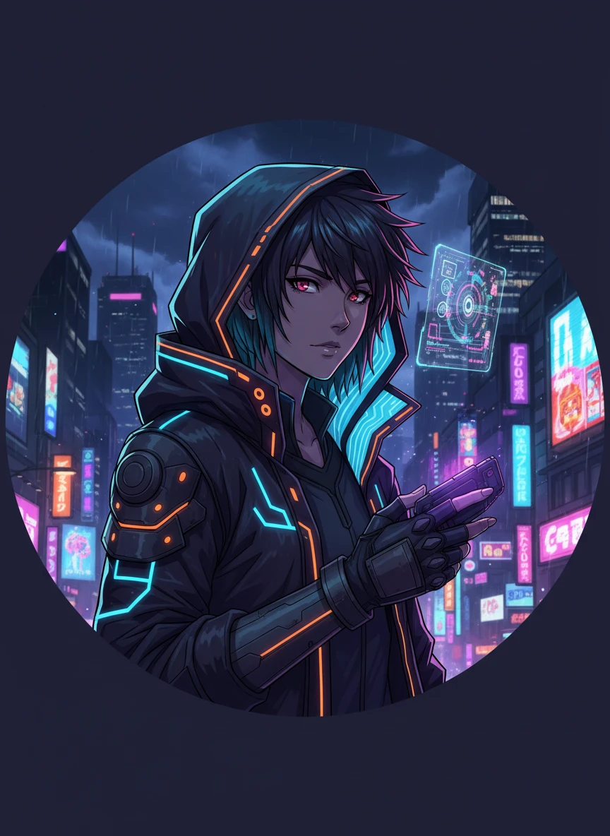 Dark Cyberpunk Anime PFP