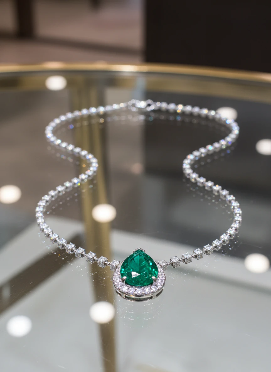 Emerald Drop Necklace