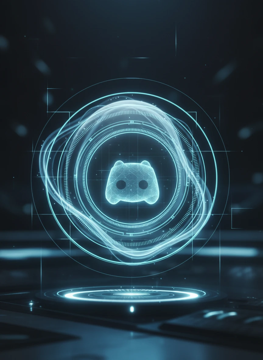 Futuristic HUD Realistic Discord Logo Generator