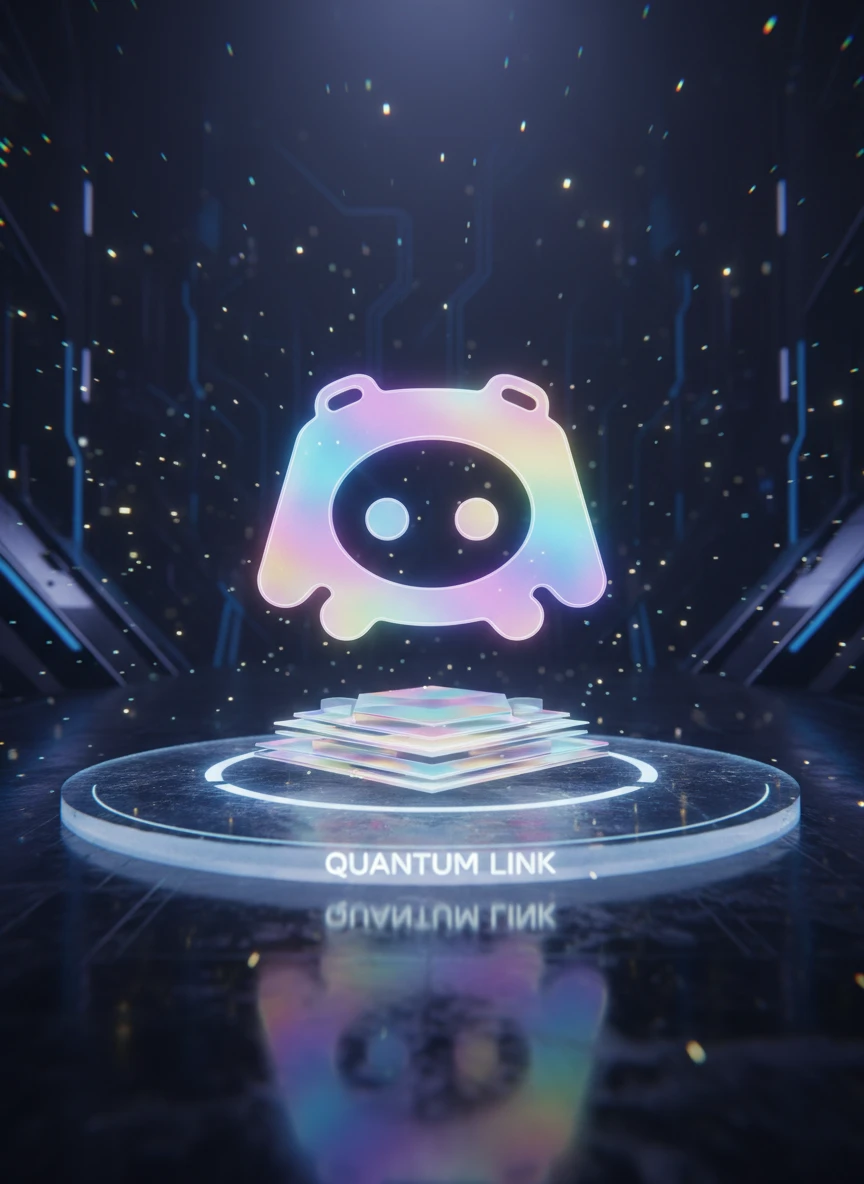 Holographic Realistic Discord Logo Generator