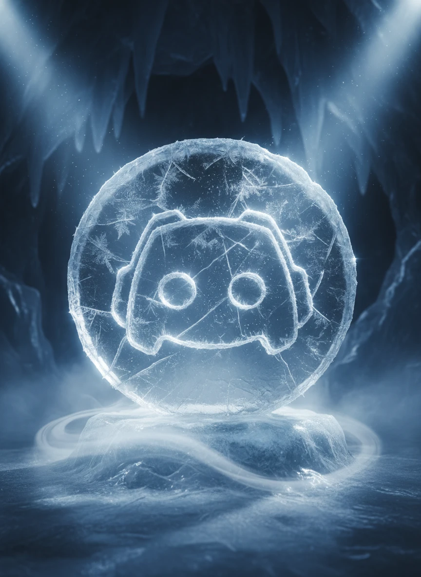Ice Crystal Realistic Discord Logo Generator
