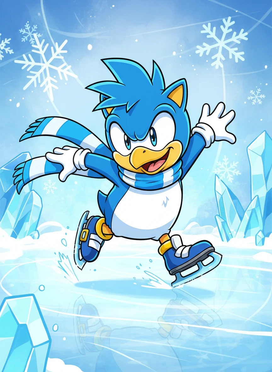 Ice Skater Penguin OC