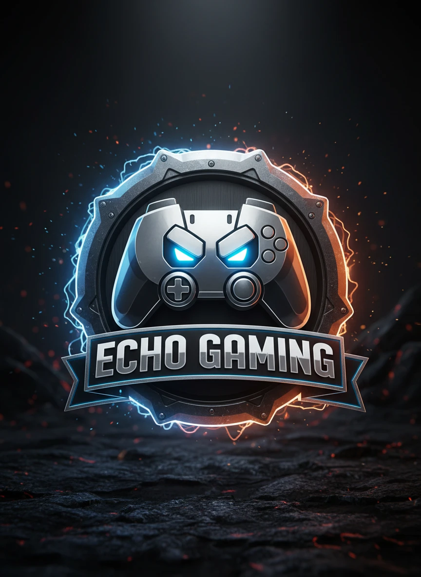 Metallic Gaming Realistic Discord Logo Generator