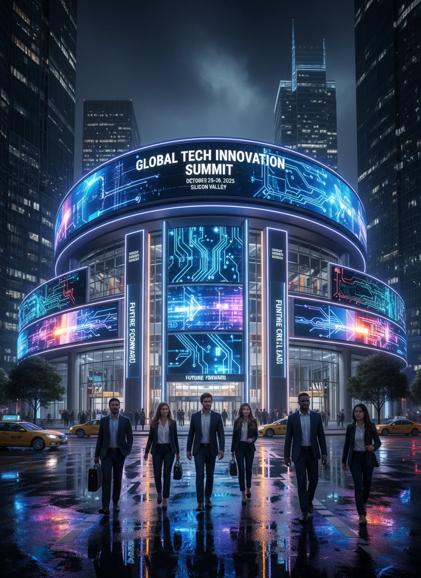 Modern Tech Conference Poster