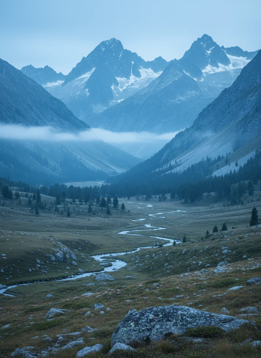Mountain Valley Blue Tones