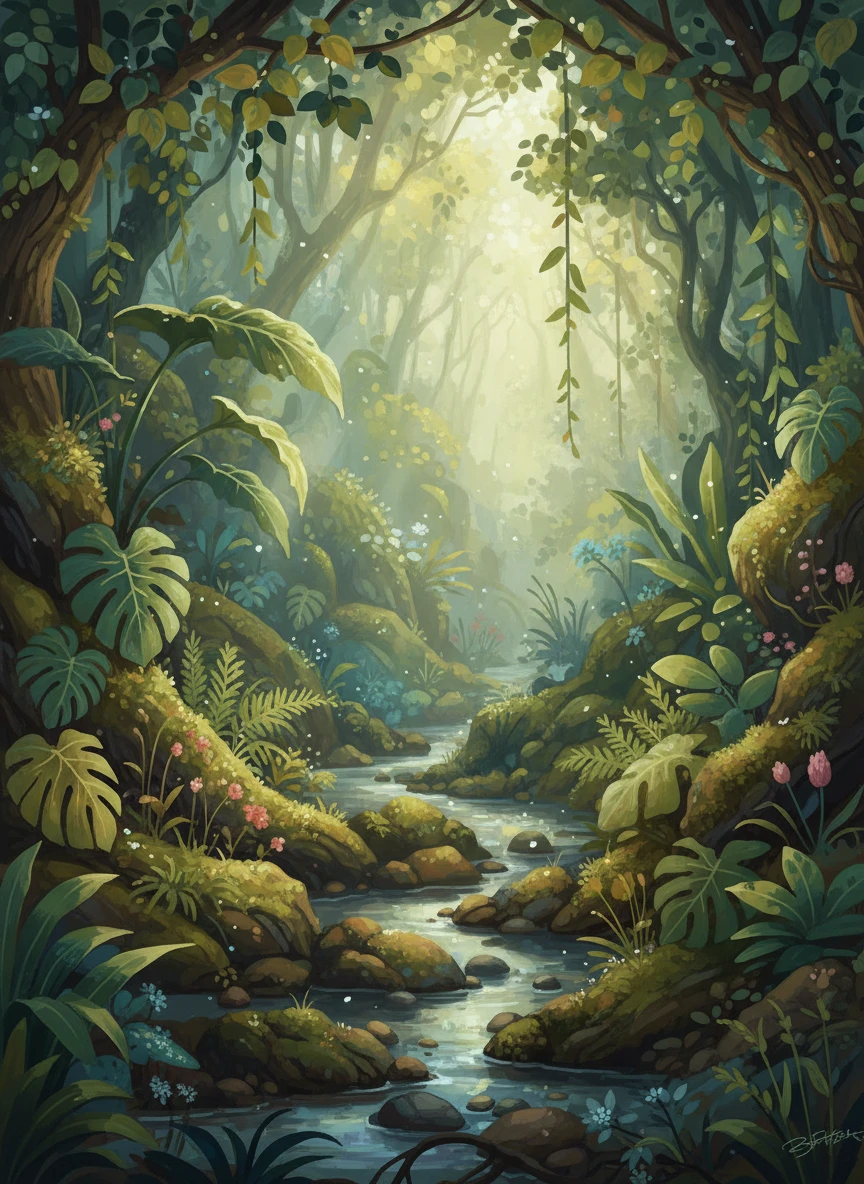 Nature-Inspired Digital Painting