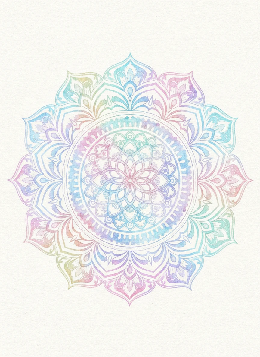 Pastel Watercolor Mandala