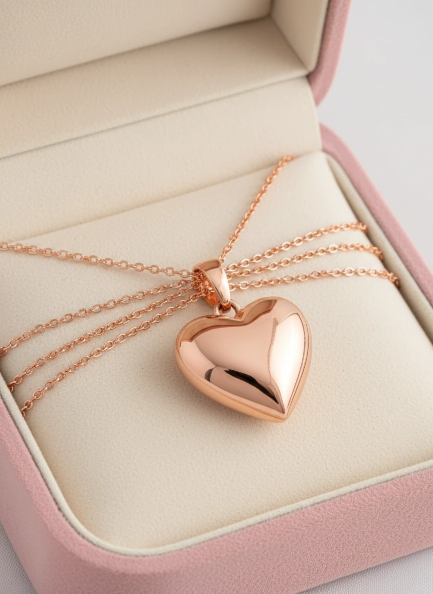Rose Gold Heart Necklace
