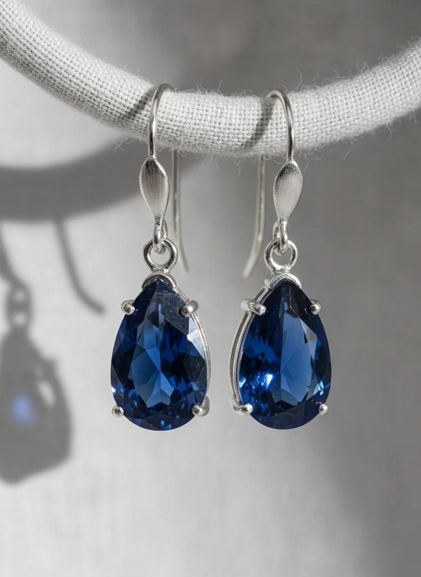 Sapphire Drop Earrings
