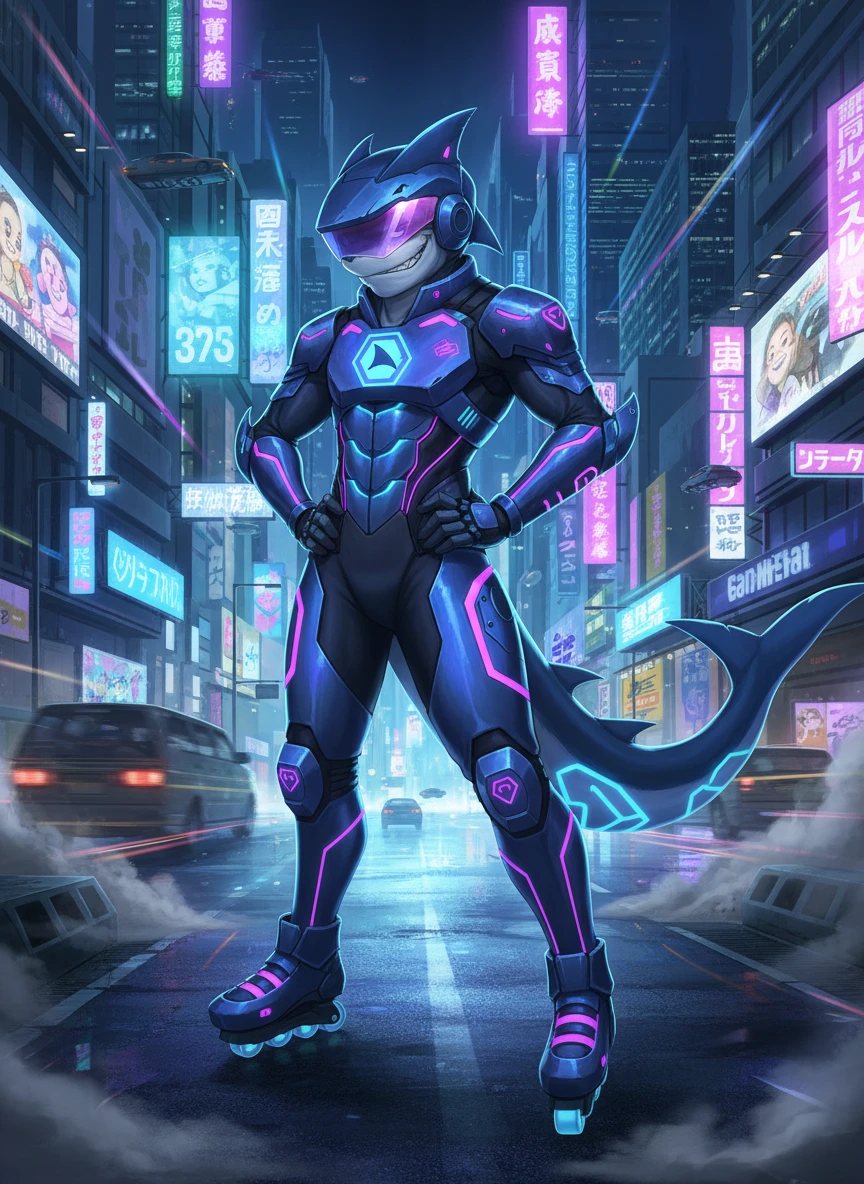 Shark Street Racer Fursona