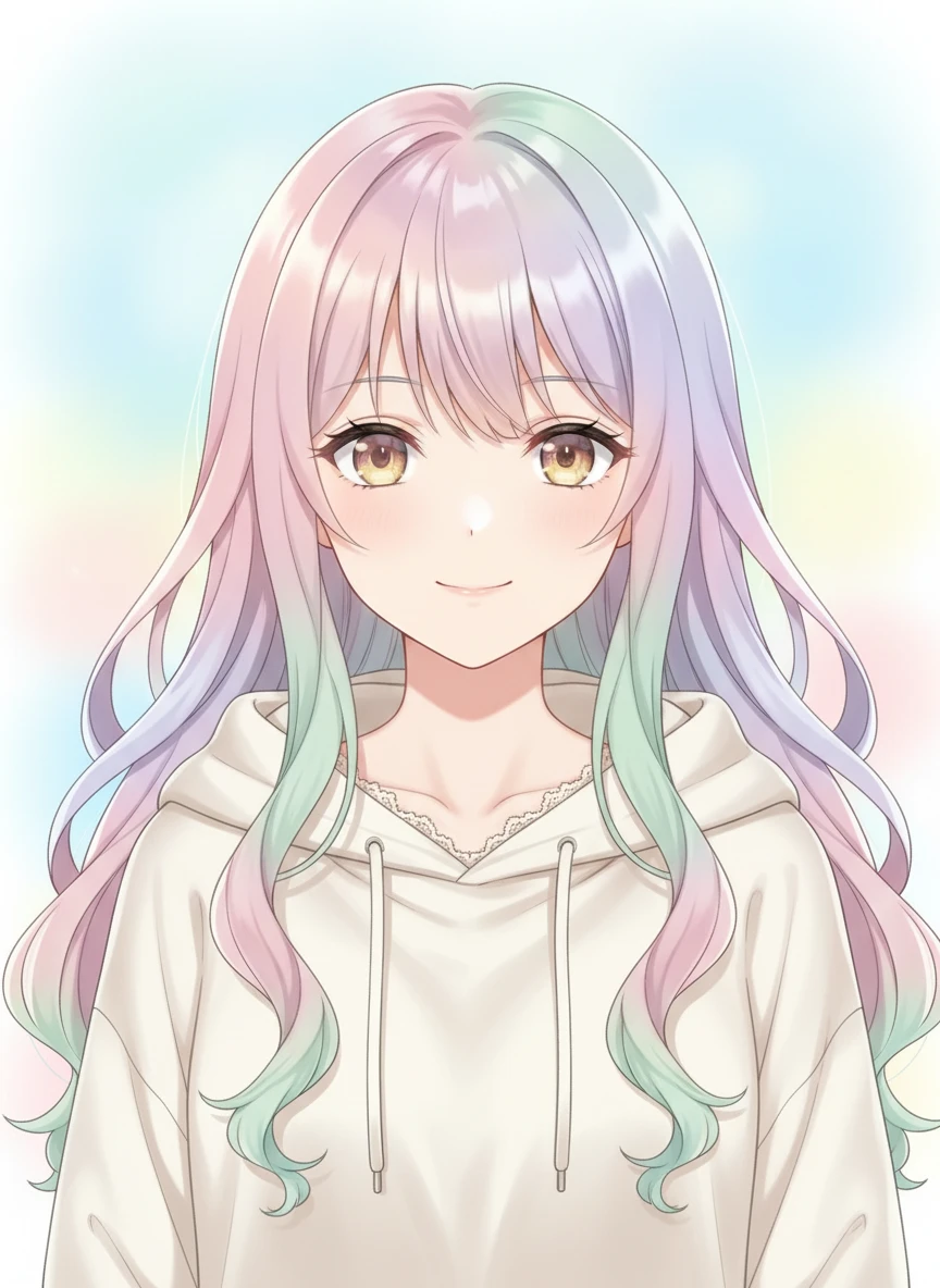 Soft Pastel Anime Portrait