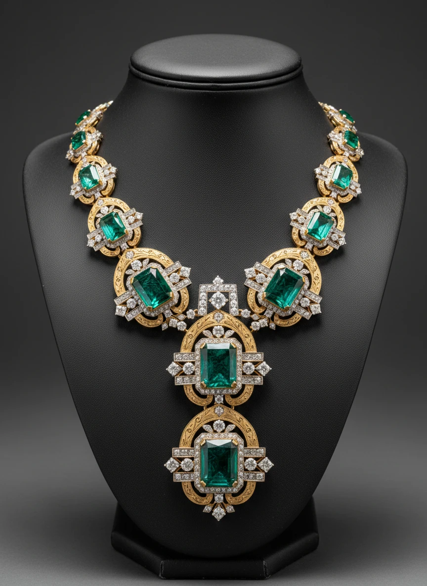 Vintage Emerald Necklace