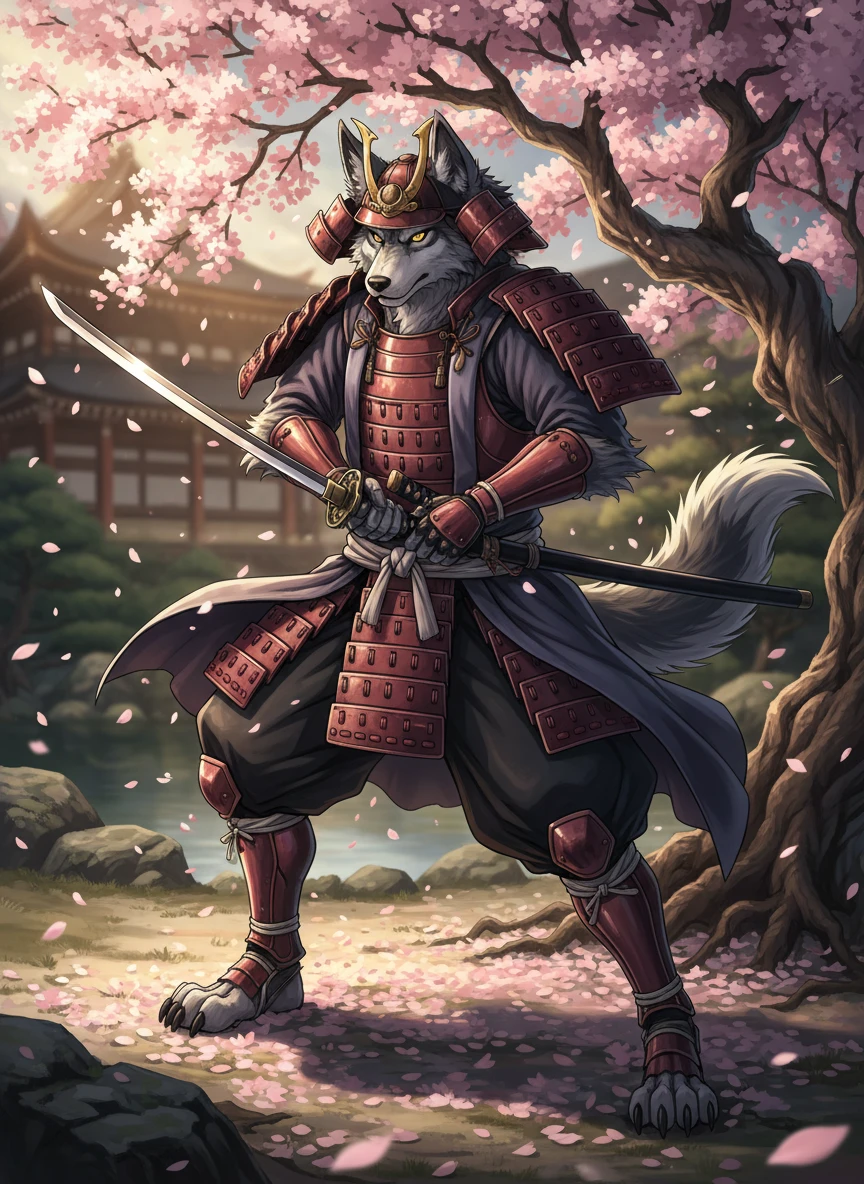 Wolf Samurai Anime Fursona